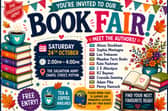Book fair poster, with names of authors