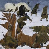 Towner - John Nash, Over the Top, 1st Artists Rifles at Marcoing, 30th December 1917, 1918, Oil on Canvas. Courtesy of the Imperial War Museum.