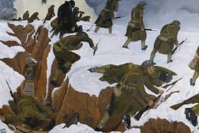 Towner - John Nash, Over the Top, 1st Artists Rifles at Marcoing, 30th December 1917, 1918, Oil on Canvas. Courtesy of the Imperial War Museum.