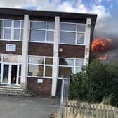 The fire took place at the industrial estate in Gamlingay on Sunday