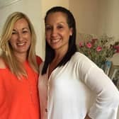 Pictured:  Sarah Crone (left) planned to take part in an UWCB event because her sister Rebecca Llewellyn (right) fight against cancer.

UWCB/Ultra White Collar Boxing