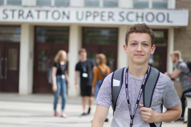 Photo: from the Stratton Upper School Sixth Form prospectus.