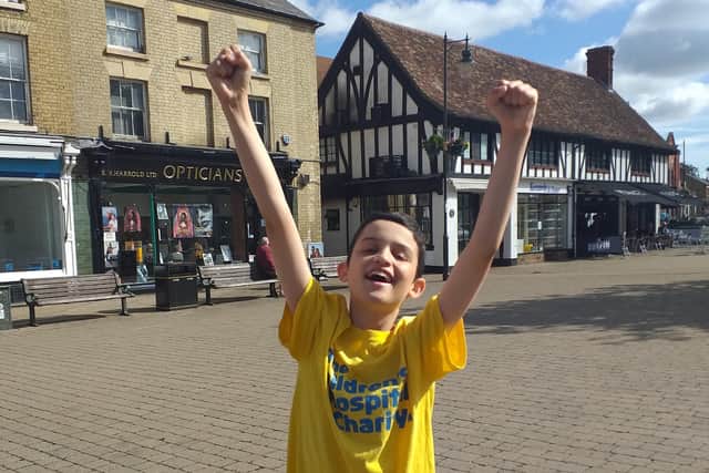 Family, friends and neighbours all walked with Alex at different stages of the challenge.