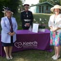 Liz Searle, HM Lord-Lieutenant of Hertfordshire Mr Robert Voss CBE, and HM Lord-Lieutenant of Bedfordshire, Mrs Helen Nellis