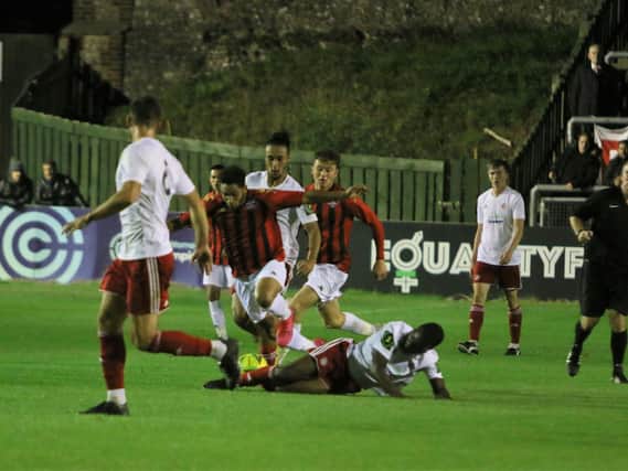 Action from the Lewes-Worthing clash / Picture: Angela Brinkhurst