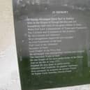 The plaque. Photo: Holly McGivern.