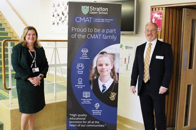 Principal Roz Hodges with Richard Fuller MP