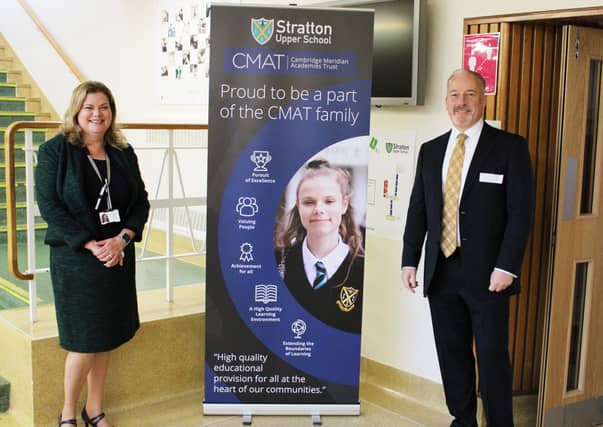 Principal Roz Hodges with Richard Fuller MP
