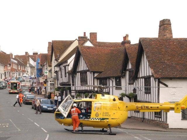 The East Anglian Air Ambulance out on a previous emergency