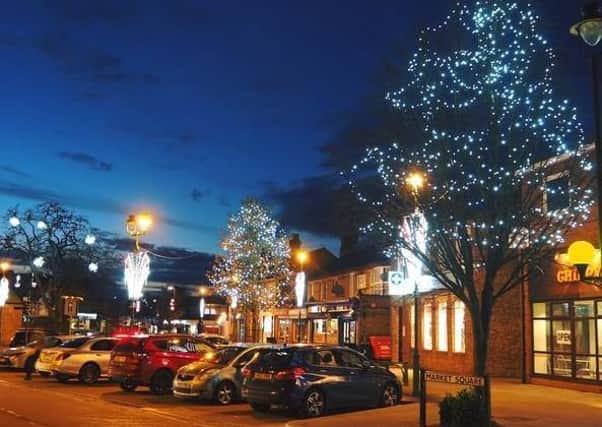 Christmas has come early to Sandy this year with the switch-on of the town's lighting scheme