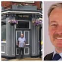 Eamonn Watson of the Rose pub has started up a petition against the tier 2 rating, while Pubwatch say Richard Fuller MP (right) is not welcome in any of their members’ premises.