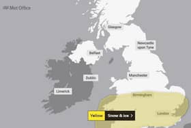 A yellow weather warning has been issued (C) The Met Office