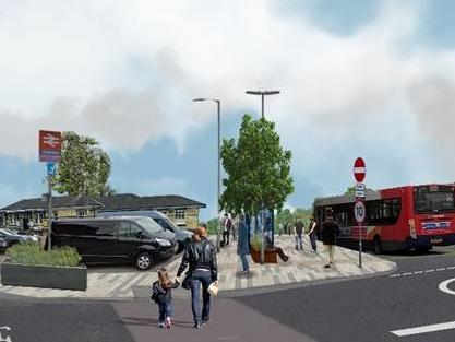 A designer's drawing of the planned interchange. Credit: CBC.