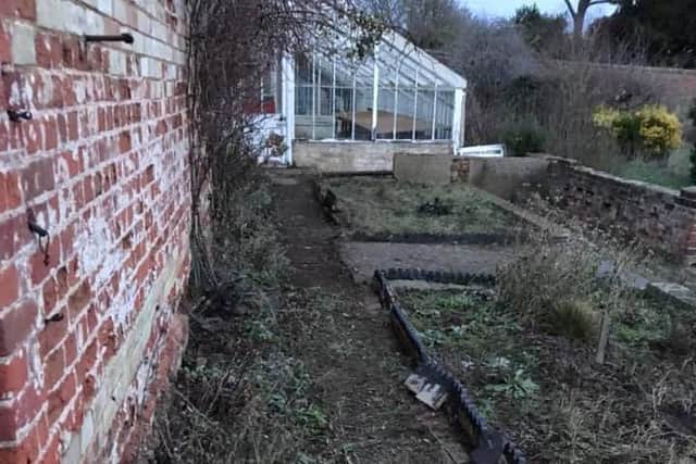 BEFORE: the walled garden. Photo: MOD.