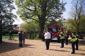 Bedfordshire's emergency services clap for Captain Tom Moore