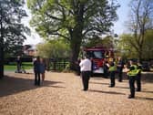Bedfordshire's emergency services clap for Captain Tom Moore