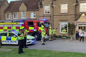 Clap for Carers at St John's Hospice Moggerhanger. (C) Bedfordshire Fire and Rescue