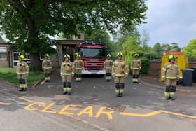 Sandy crew paying tribute (C) Bedfordshire Fire and Rescue