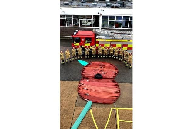 Bedfordshire Fire and Rescue Service share visual tribute on VE Day (C) Bedfordshire Fire and Rescue