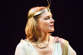Kim Cattrall (Cleopatra). Antony and Cleopatra. Photo by Georgia Oetker