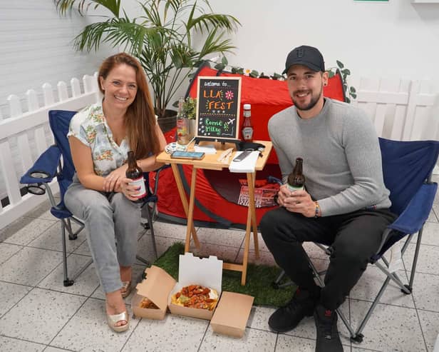 Corrie and Michael at Luton Airport
