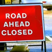 The road is closed following a collision