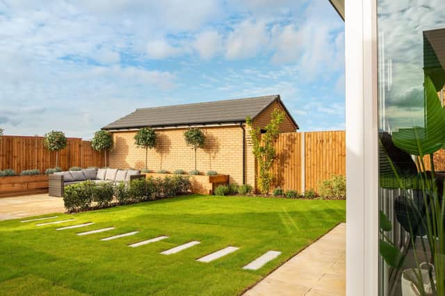 The garden at the show home