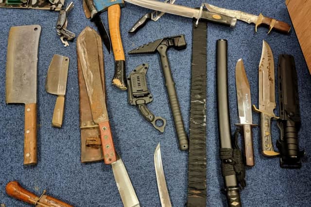 Just a fraction of the recovered weapons