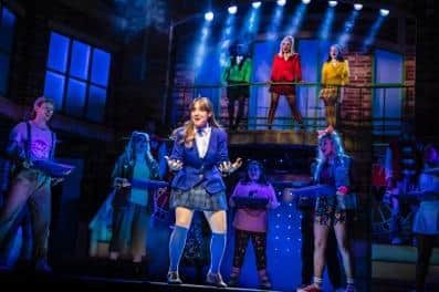 Rebecca Wickes (Veronica) & the cast of Heathers The Musical - UK Tour 2021 - Photos by Pamela Raith (12)