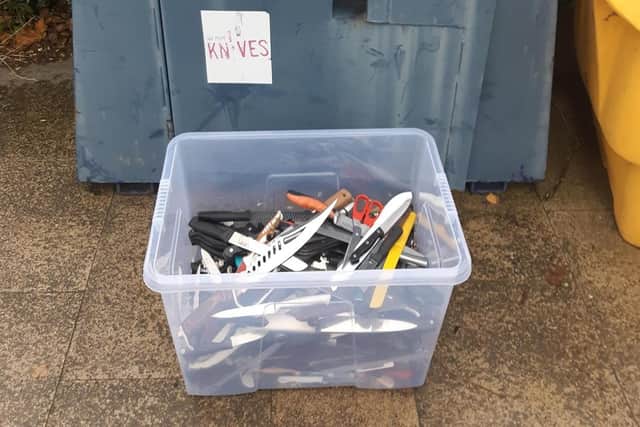 One of the many weapons bins in the county