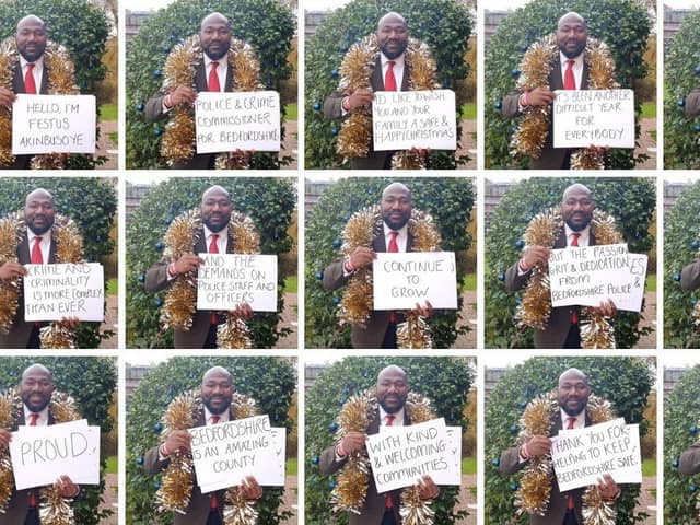 Bedfordshire's Police and Crime Commissioner, Festus Akinbusoye