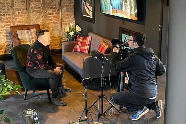 For Men To Talk founder, Luke Newman, and ITV Anglia’s ‘On Screen
Journalist’ Callum Fairhurst.