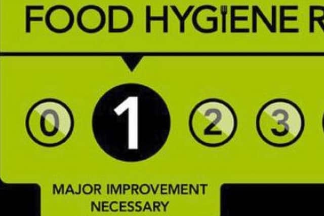 Takeaways and food stores where major improvement is needed.
