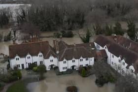 Flooding in Bedford in 2020 (From drone footage shot by Oliver Downing, Nelson Media)