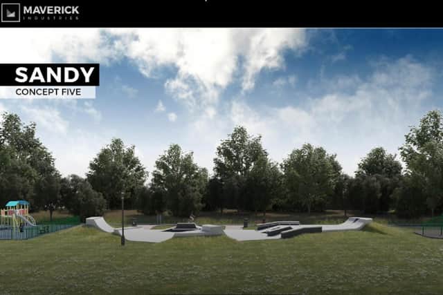 The final skatepark design. Credit: Maverick