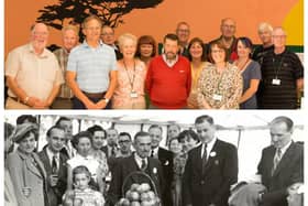 Top The Golden Jubilee 2016: SDHA commitee (left to right) Steve Purchase (Association Secretary), Mick Gordine, Andrew Havergal
(Chairman), Will Jackson, Val Gordine, Rosemary Munns, (the late) Tony
Munns, John Bray (Treasurer), Lynda Scott (Membership Secretary, Kay
Eldred (Minutes Secretary), Nigel Aldis, Hayley Stewart (Show Manager) and
Pete Messenger.
Michael Scott (President) and Shamus Burtenshaw (Assistant Show Manager)
were present but involved in other duties at the time of the presentations, so
not in picture. Photo: SDHA
Bottom: The Sandy Show 1940s. Photo: the estate of George Stevington.