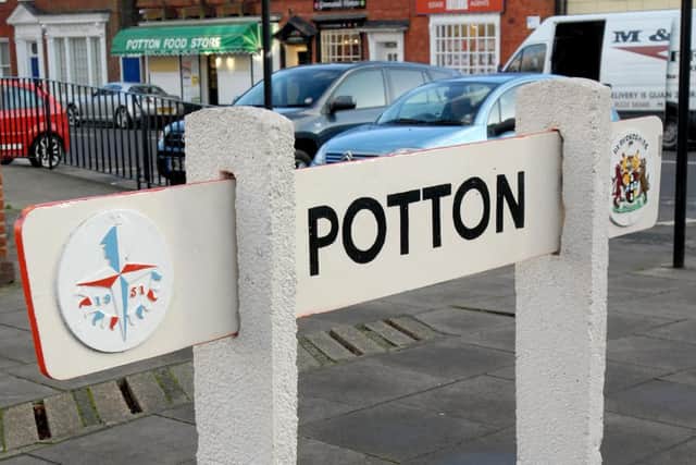 Potton town sign