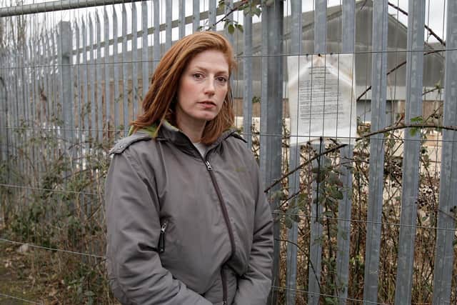 Photo: Gamlingay Parish Council Chair, Harriet Gould, at Footpath 10.