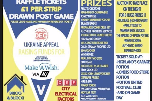 Great prizes up for grabs at the charity football match