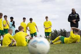 Students at Stratton Upper School got to don the famous yellow and green of Norwich City FC