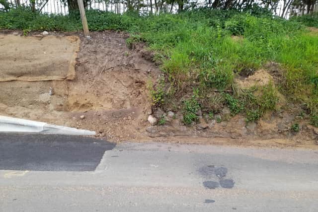 Repairs to Warden Road stone bank.