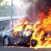 Over the course of a decade, fire crews in Bedfordshire were called out to nearly 1,500 deliberate vehicle fires, 87 of them last year