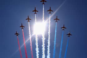 The Red Arrows will carry out a flypast as part of the Flying Festival of Britain Drive-In Air Show at Shuttleworth