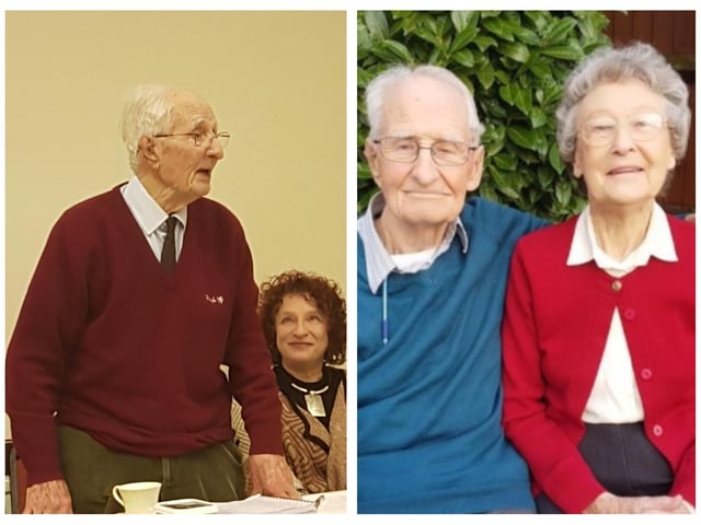Left: Vic at The Labour Hall, Biggleswade, in 2018 with Fiona Factor, Biggleswade Labour branch secretary. Photo: Julian Vaughan.
Right: Vic and wife, Doris. Photo: JPIMedia Archives, 2018.