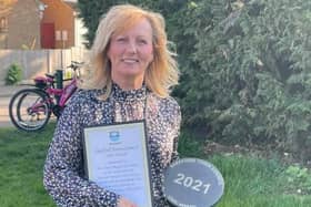 Anne with her award