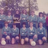 Heather Rennie (back row, second from left) and Tracey James (front row, far right) were part of the successful Biggleswade United women’s team in the 1980s and are now doing their bit to help the current ladies teams at the club as fixtures secretary and club secretary respectively