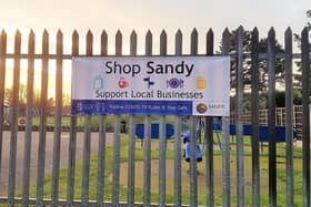 Shop Sandy: Support Local Businesses. Photo: Sandy Town Council.