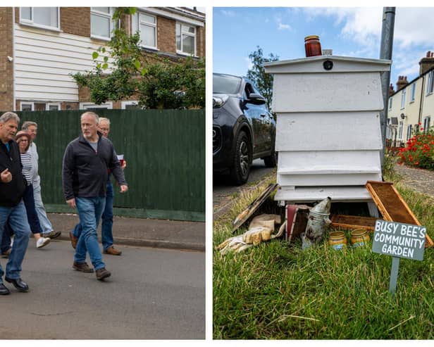 Mr Fuller's visit; Busy Bees Community Garden.