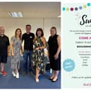 Members of the Biggleswade Business Community (BBC) and the event flyer. Photo: BBC.