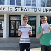 Students celebrate on GCSE results day (PIC: Stratton Upper School)